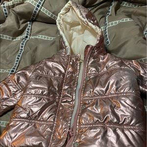 First Impression Rose gold Metallic Jacket 18mo